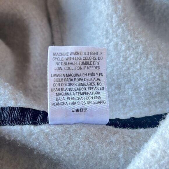 Fleece-Lined Zip-Pocket Everlast Funnel Neck Grey Hoodie Thick - Picture 9 of 12